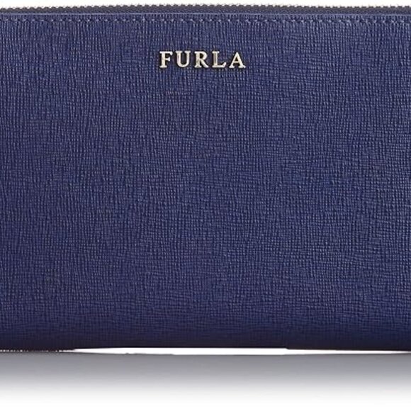 Furla Handbags - Furla Navy Blue Long Zippy Wallet
